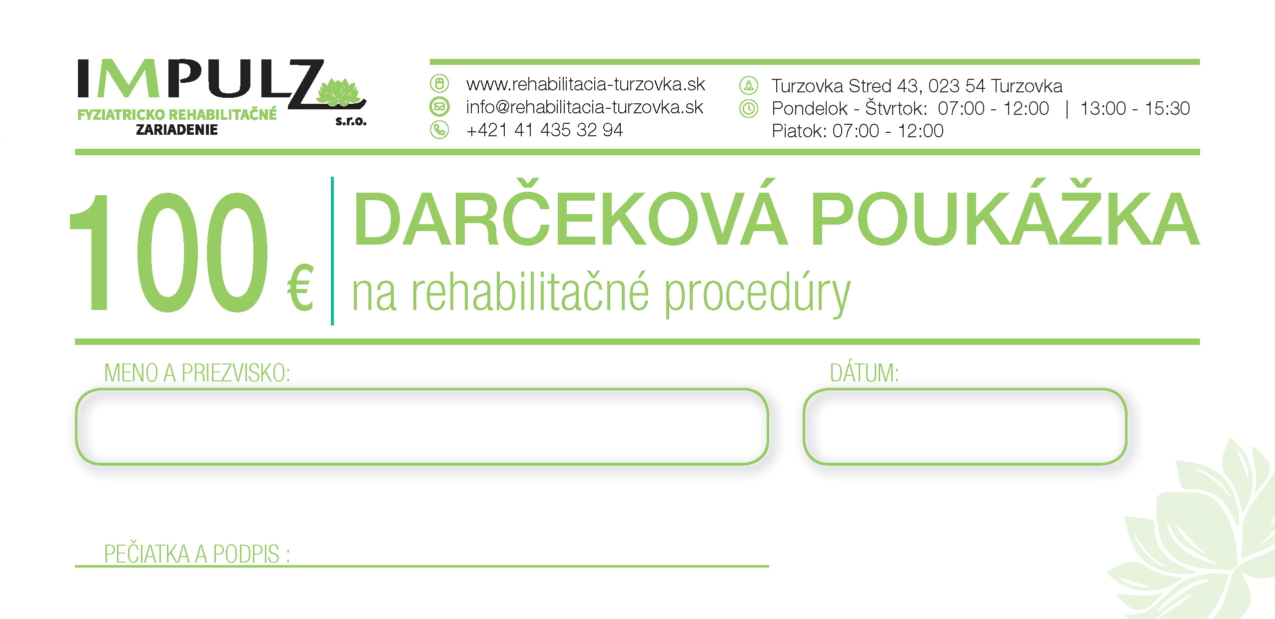 darceková poukážka